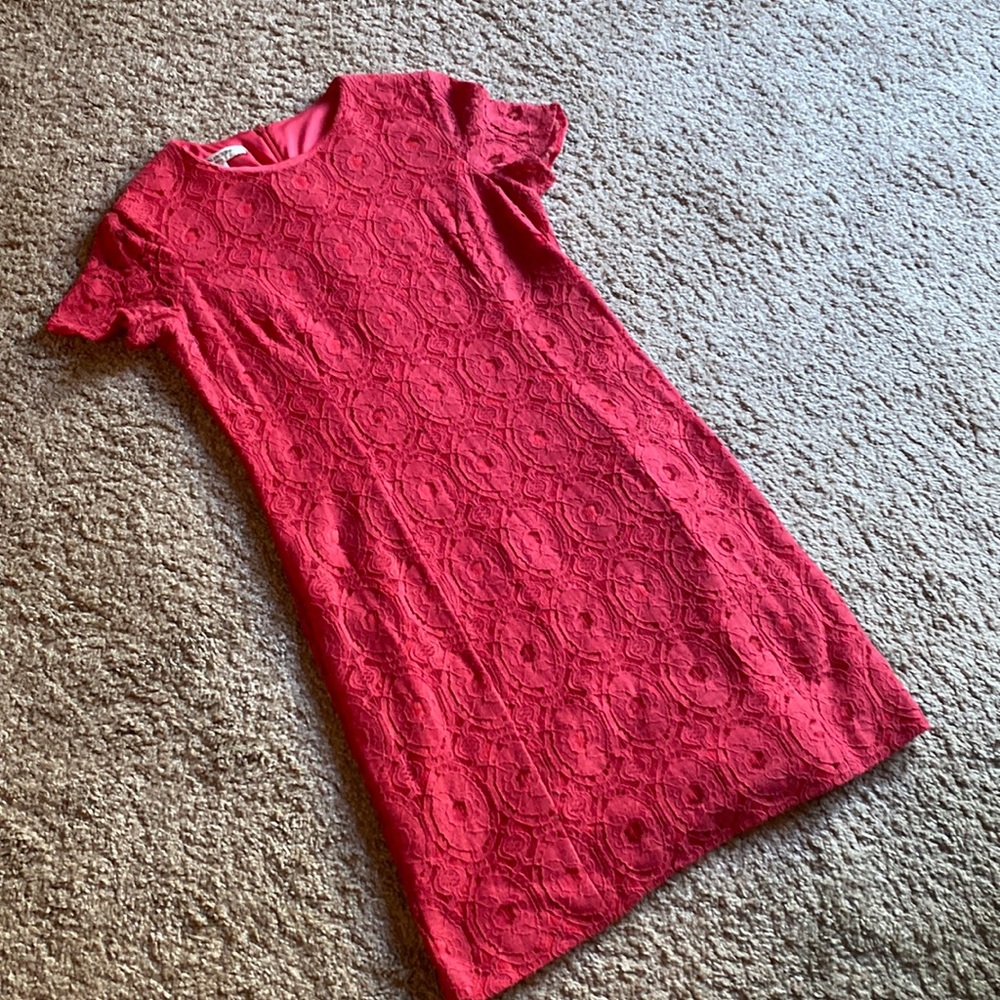 Evan Picone Lace shirt Sleeve Sheath dress